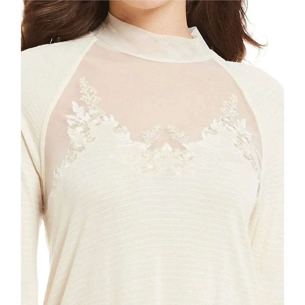 NWT Free People SAHELI Top Sz L Embroidered Boho Festival Coquette MSRP $88